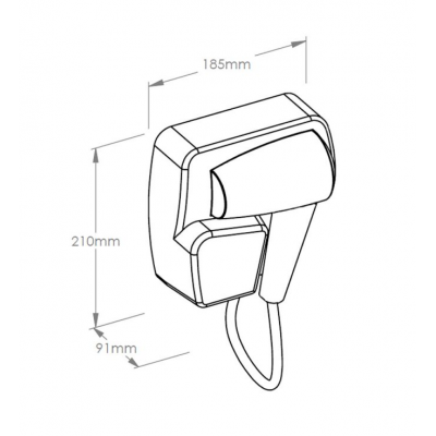 Фен настенный MERIDA "HOTEL" EJB402