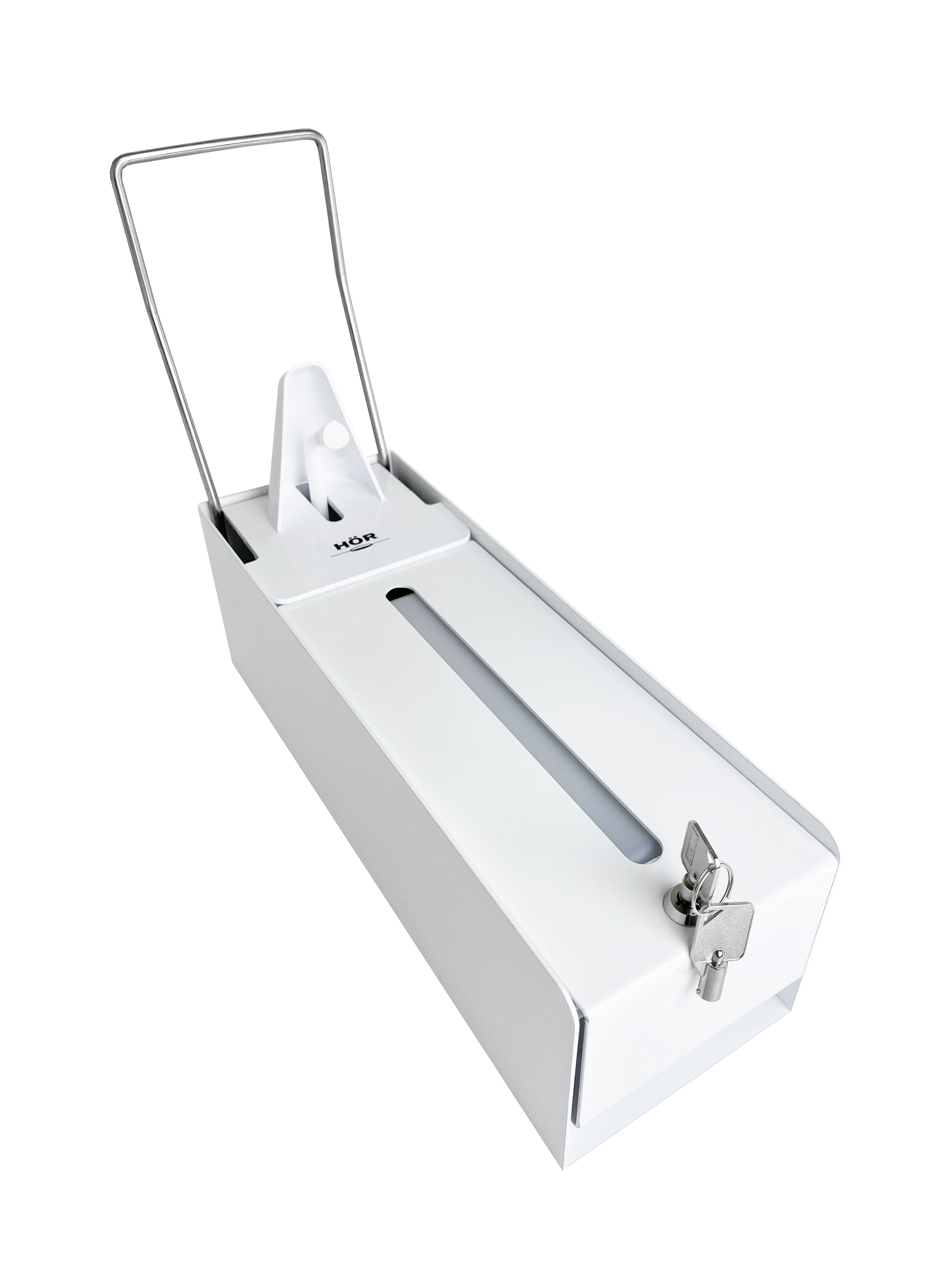 Локтевой дозатор металлический антивандальный HÖR-D-030A (с замком)