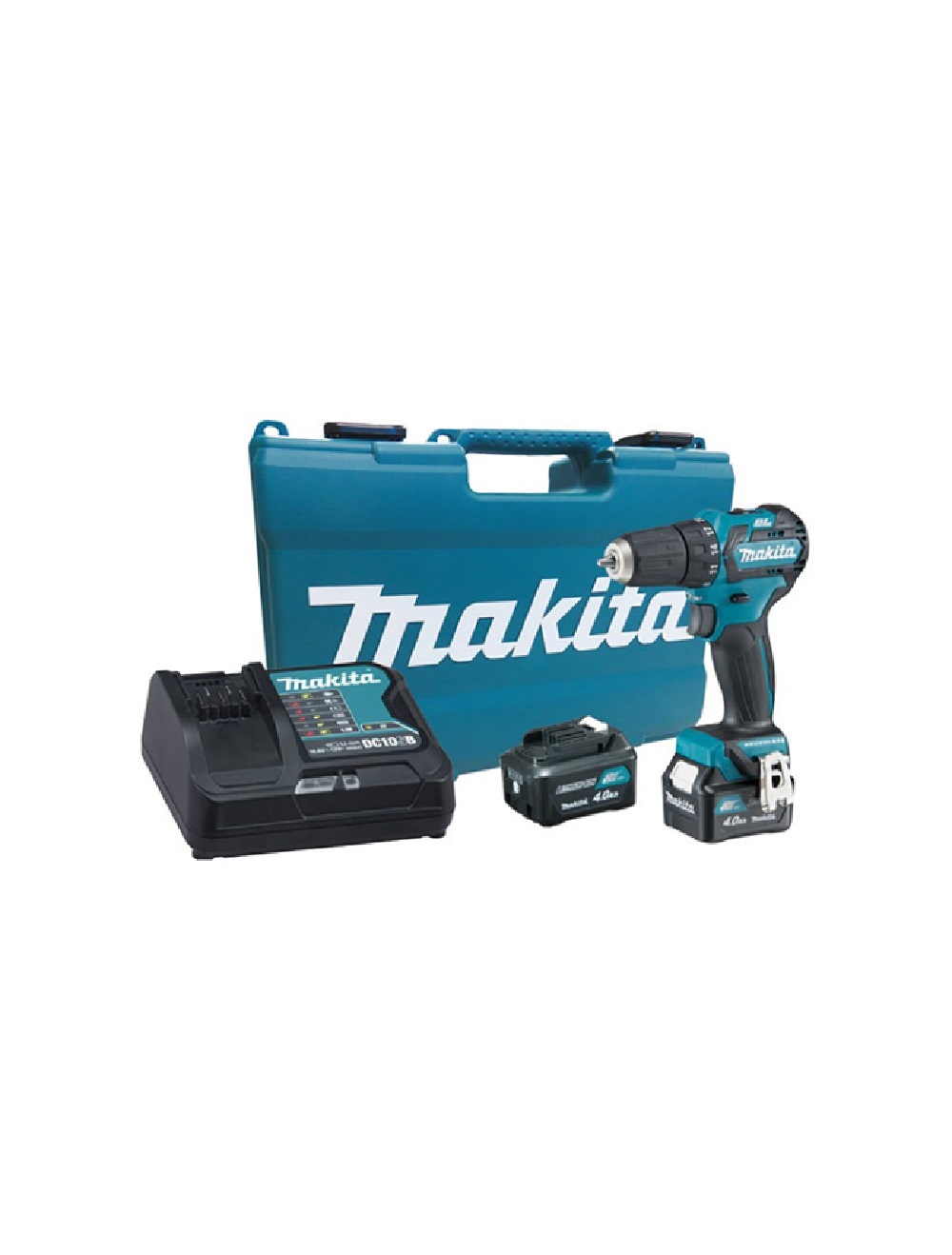 Ударная дрель-шуруповерт аккумуляторная Makita HP332DWME 10.8В, 2х4.0 Ач, 35 Нм, 1500 об/мин