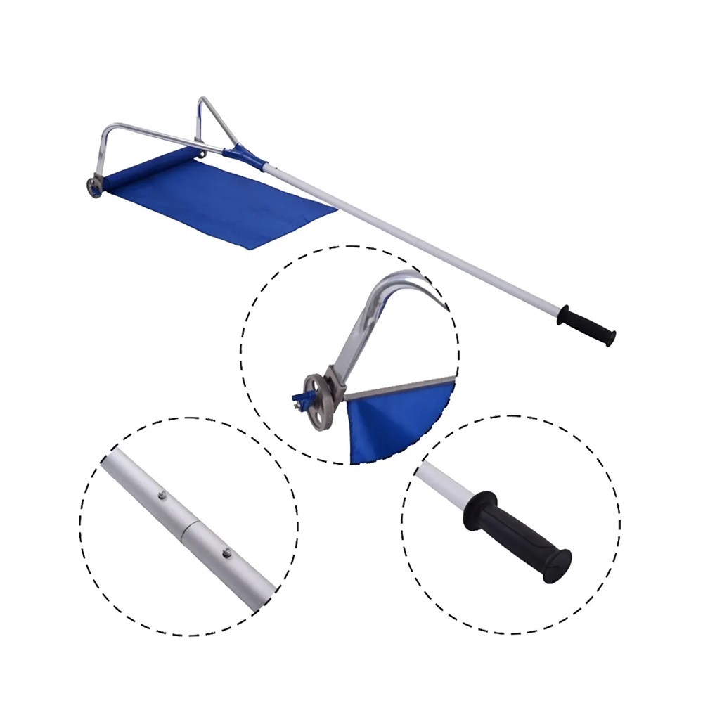 Скребок для уборки снега с крыш с тканью сборный 415х6500 мм