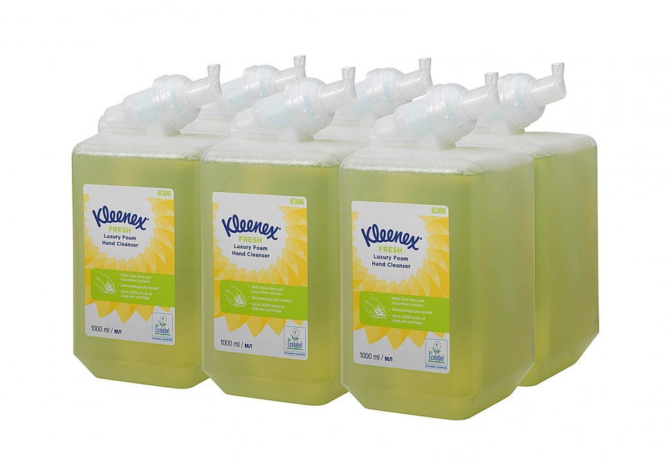 Жидкое мыло Kimberly-Clark пенное в кассетах Kleenex FRESH Luxury 6386