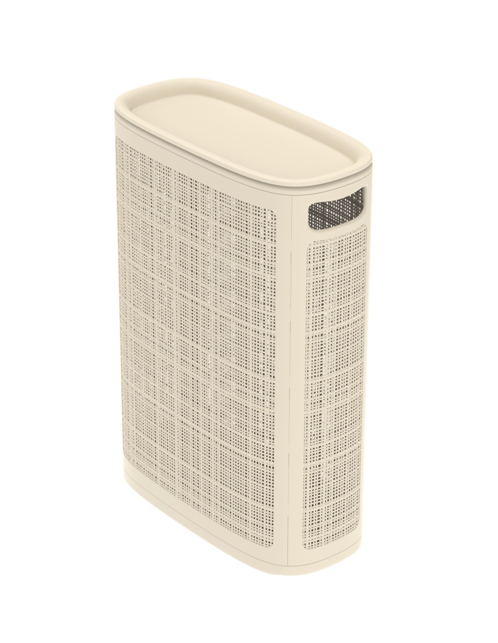 Плетёная корзина для белья сборная «Лён» 45 л (43х20х60 см) слоновая кость