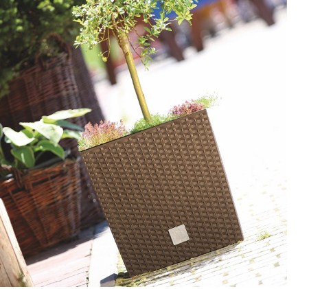 Кашпо для цветов Prosperplast Rato Low 32+21л, венге