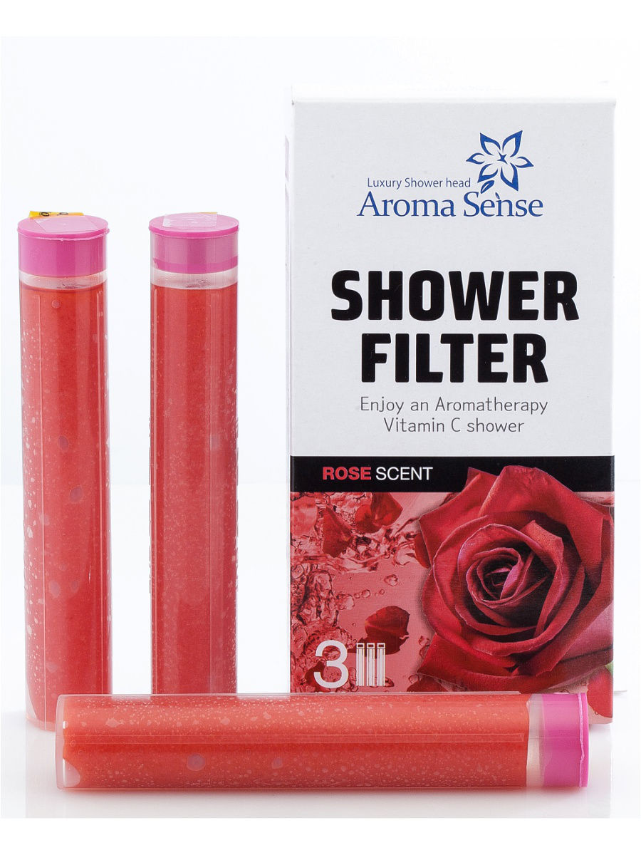 Набор картриджей для витаминного душа Aroma Sense ROSE 3 штуки