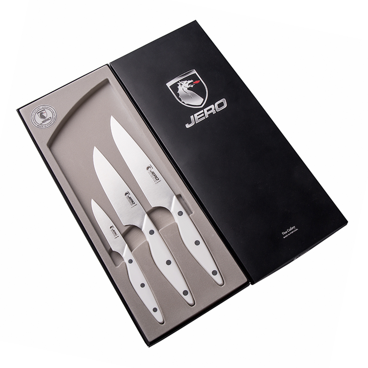 Набор JERO COIMBRA из 3 ножей в подарочной коробке, рукоять - Corian DuPont