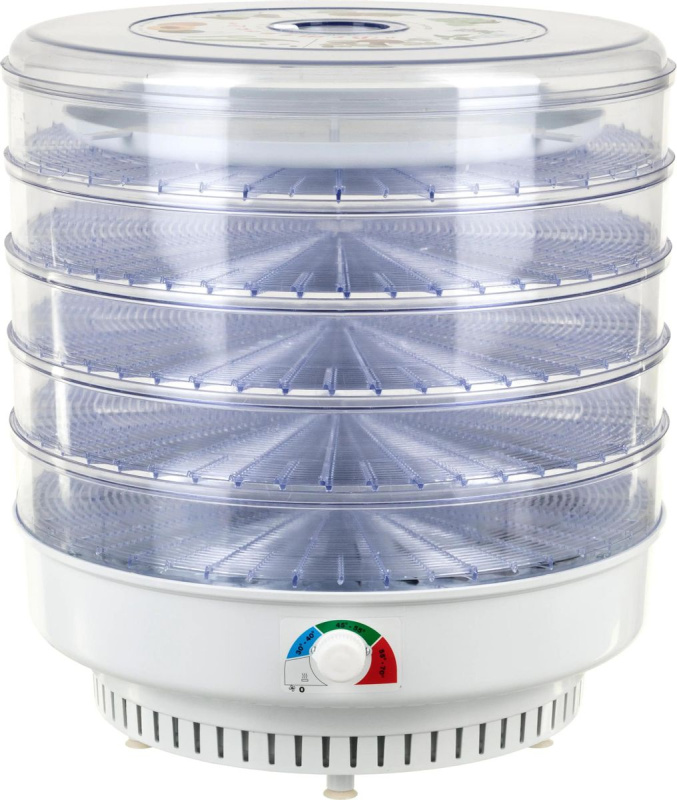 Электросушилка для овощей и фруктов "Ветерок-2" 40 см 5 поддонов прозрачных + поддон для пастилы