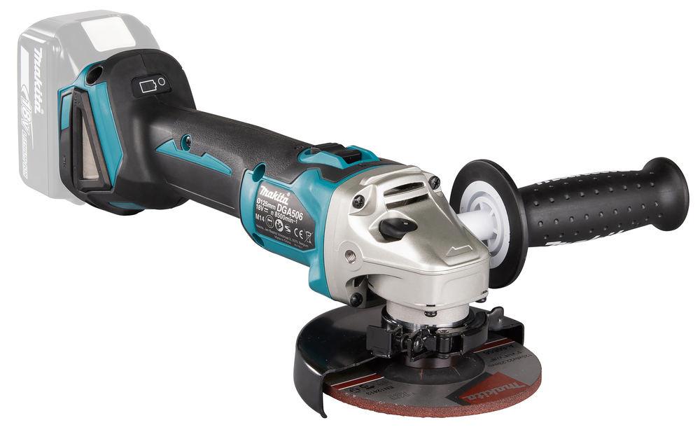 Угловая шлифмашина аккумуляторная Makita DGA506Z LXT 18В, 125 мм, 8500 об/мин, без акб и ЗУ