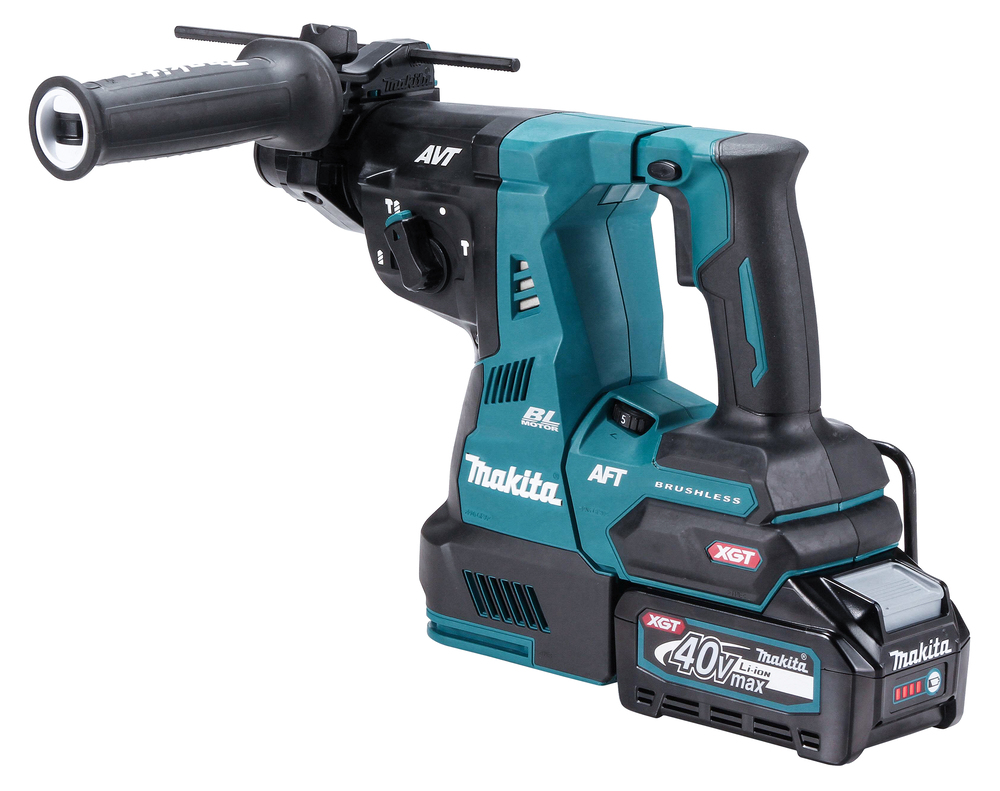 Перфоратор аккумуляторный Makita HR001GM201 XGT 40В, 2х4.0 Ач, 28 мм, 2,8 Дж, SDS-PLUS