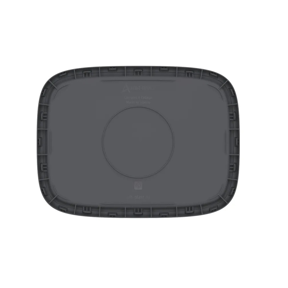 Плетёная корзина для белья сборная «Лён» 100 л (43х32.1х80 см) графит