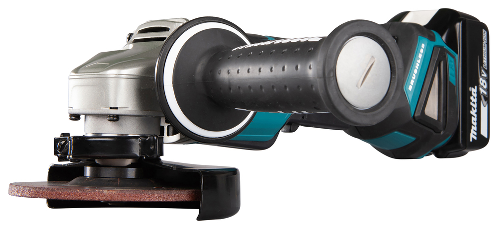 Угловая шлифмашина аккумуляторная Makita DGA508RME LXT 18В, 125 мм, 8500 об/мин, 2х4.0 Ач Li-ion