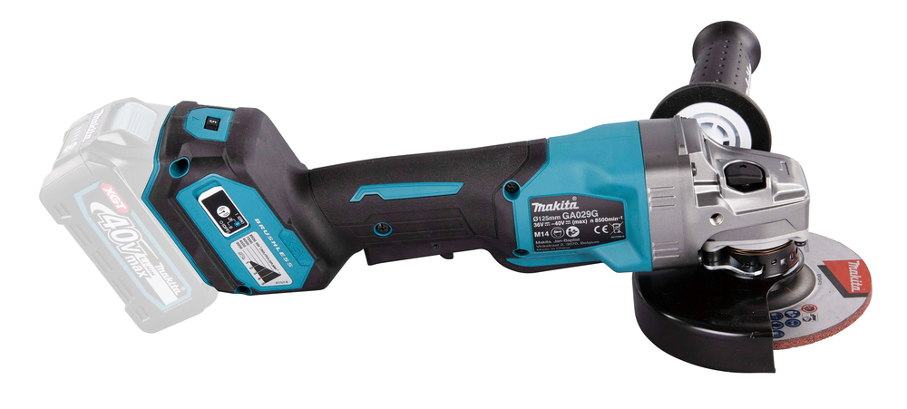 Угловая шлифмашина аккумуляторная с регулировкой оборотов Makita GA029GZ XGT BL 40В, 125 мм, 3000-8500 об/мин, без акб и ЗУ