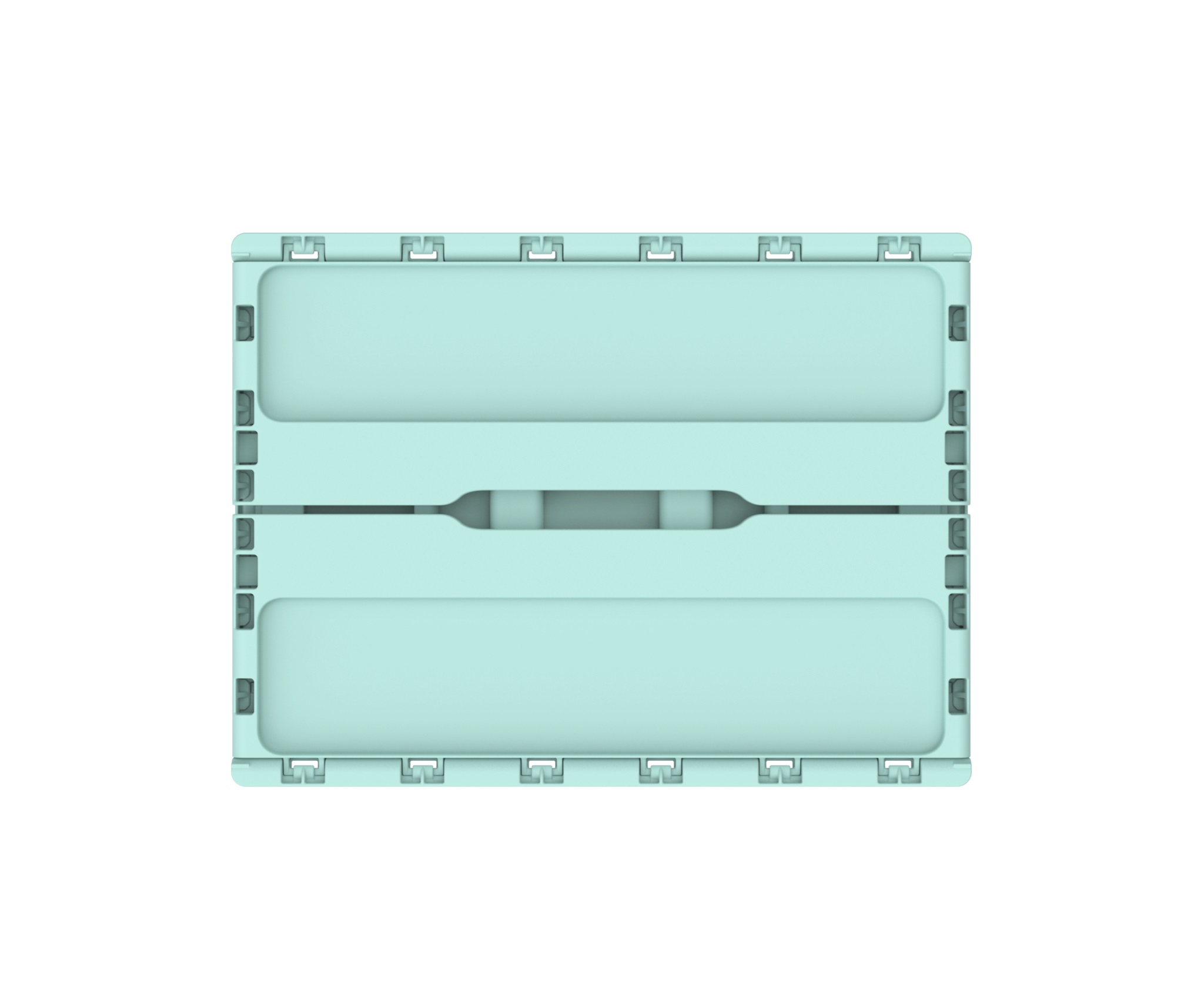 Ящик складной с кнопками-фиксаторами мята АП 483, комплект 14 штук