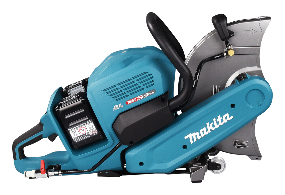 Аккумуляторный резчик Makita CE001GD402 XGT BL 2x36В, d-355x25,4мм, рез 127мм, 5300 об/мин, набор для воды, AFT, WG, 2x4.0Ач, 2xDC40RA