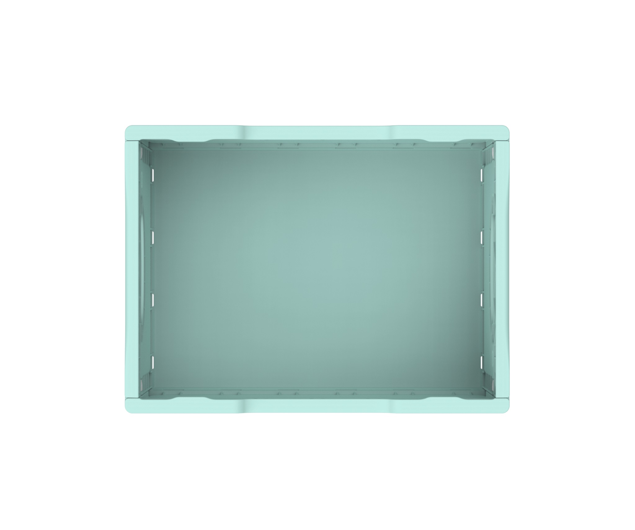 Ящик складной с кнопками-фиксаторами мята АП 483, комплект 14 штук