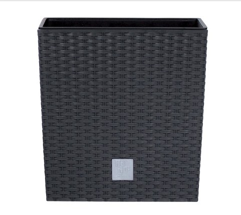 Кашпо для цветов Prosperplast Rato Low 32+21л,антрацит