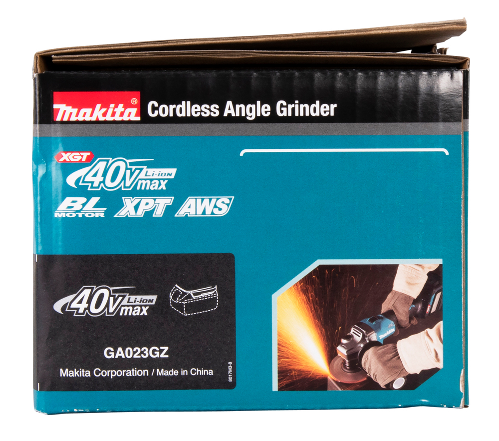 Угловая шлифмашина аккумуляторная Makita GA023GZ XGT BL 40В, 125 мм, 3000-8500 об/мин, без акб и ЗУ