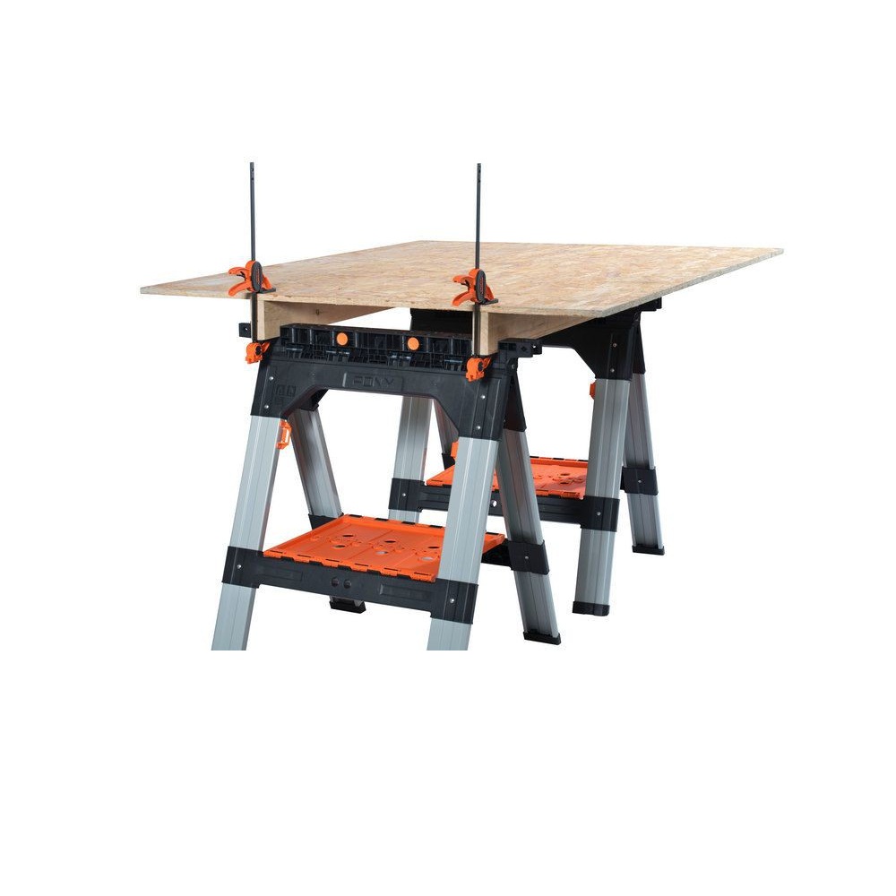 Козлы строительные 2 шт (810 мм) +струбцины 2 шт (до 275 кг) Pony