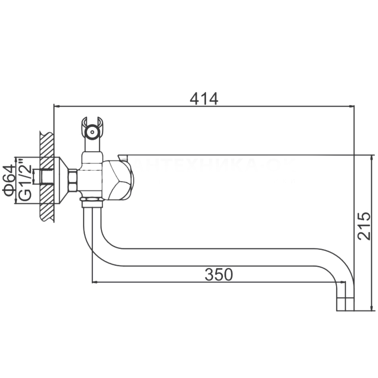 СМЕСИТЕЛЬ ДЛЯ ВАННЫ И ДУША LEDEME L2726
