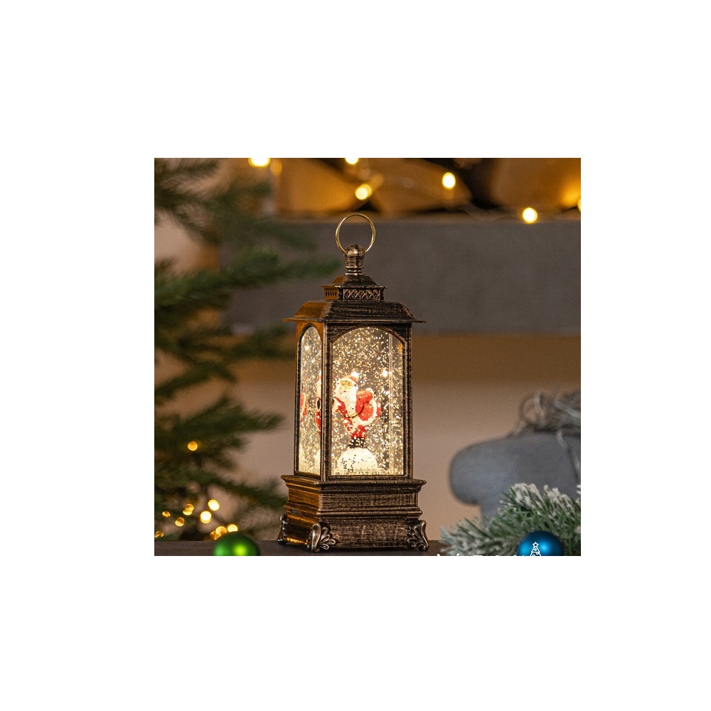 Новогодний фонарь Winter Glade Санта-Клаус на коньках