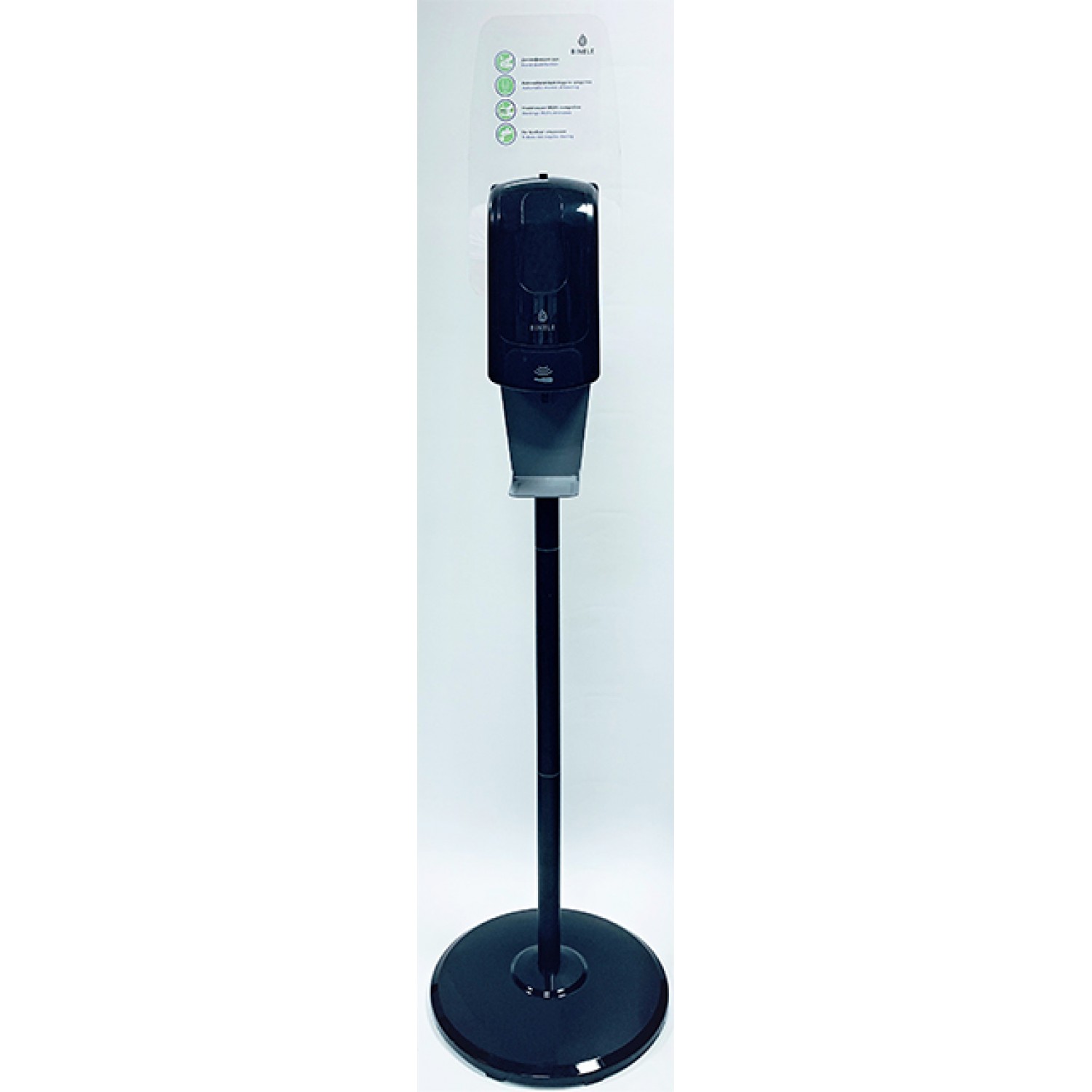 Комплект мобильной стойки с сенсорным диспенсером BINELE для картриджей SF05AB (черная)