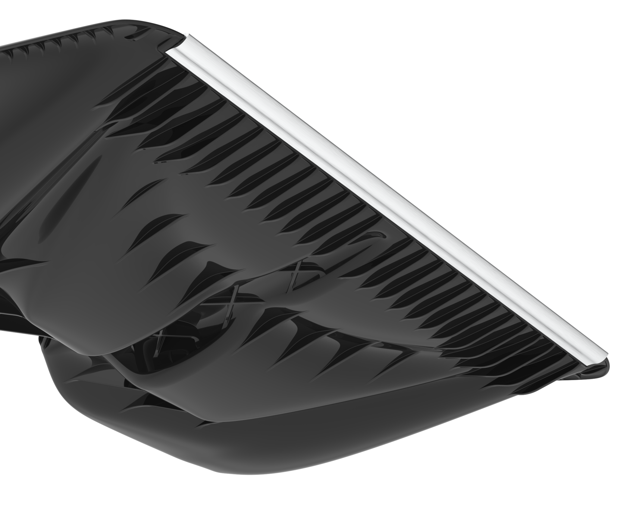 Лопата снеговая с металлической планкой и пластмассовой ручкой «Альфа» 460×420мм