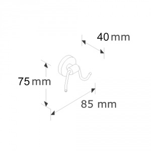 Крючок настенный двойной MERIDA Мамонт (полированный) MHW21