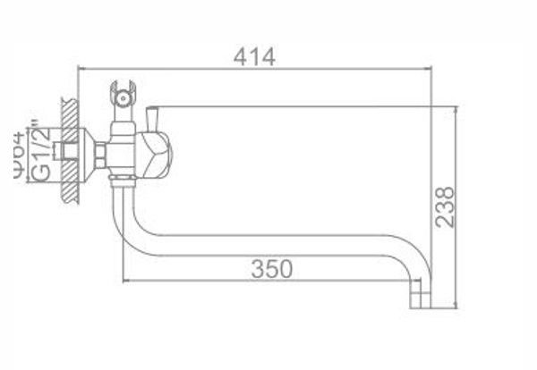 СМЕСИТЕЛЬ ДЛЯ ВАННЫ И ДУША LEDEME L2626