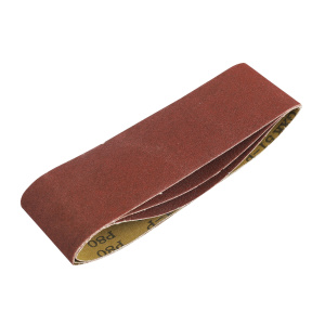 Лента абразивная EDGE by PATRIOT 75х533 мм, Р80, 3 шт в упаковке