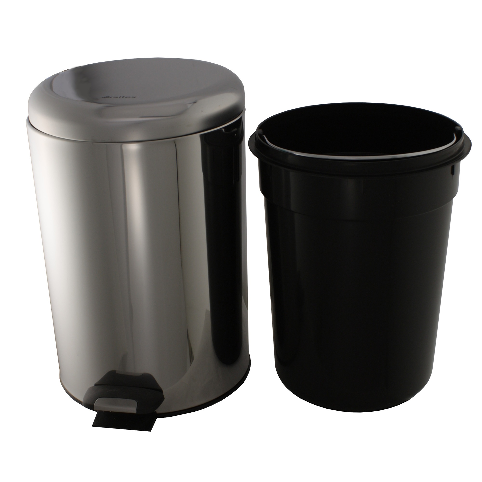 Урна с механизмом поднятия крышки Ksitex BGR-12S (блестящая)