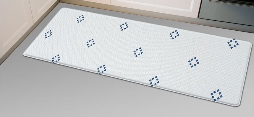 Двухсторонний ПВХ коврик для кухни и ванной Onebin Rhombus L 120*44*1.4