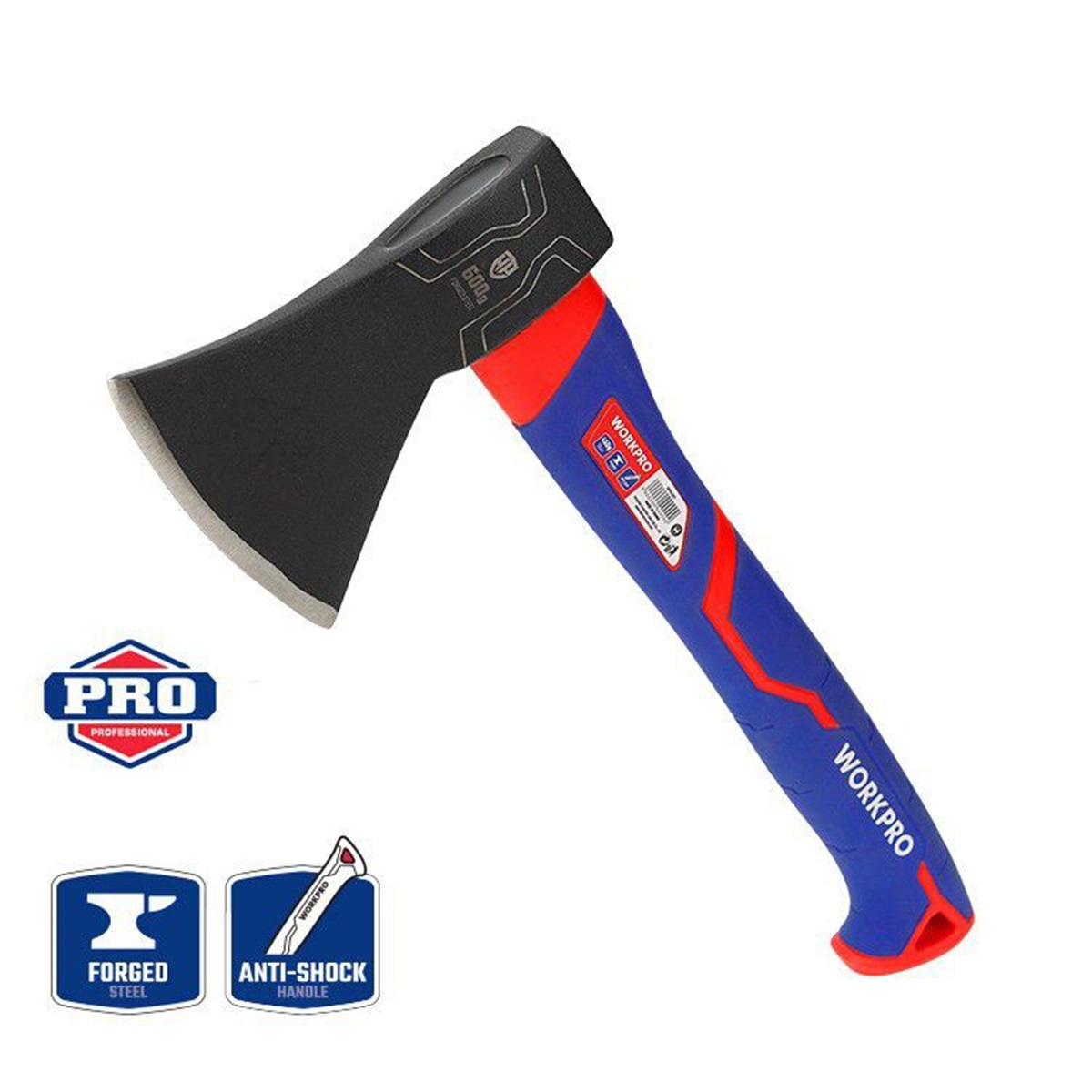 Топор с фиберглассовой ручкой 600г WORKPRO