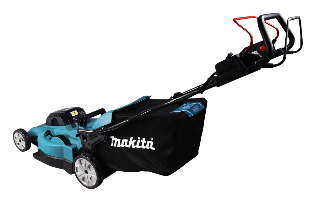 Газонокосилка аккумуляторная Makita DLM539Z LXT 2х18В, 860Вт, 53см, травосборник 70л, привод 2,5-5км/ч, 4в1, XPT, без акб и З/У