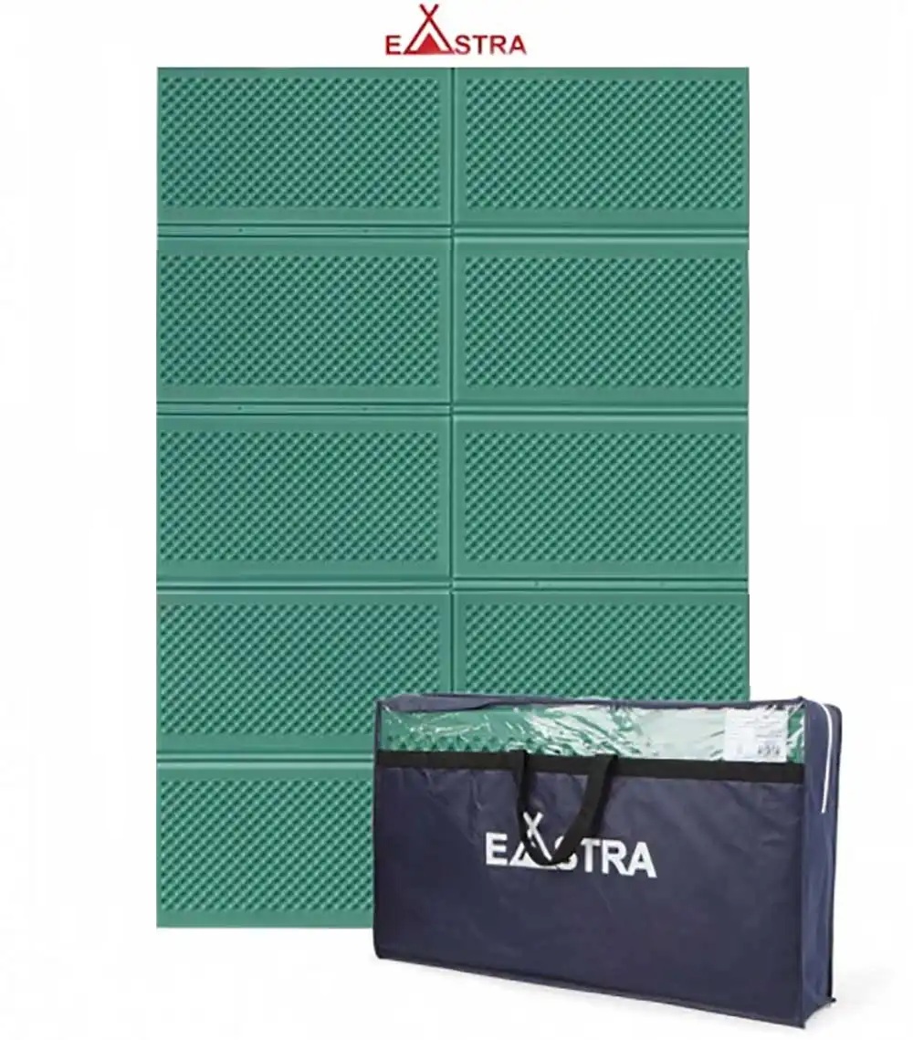 Складной кемпинговый ПЭТ коврик для пикника и отдыха на природе (хаки) 140х200 см