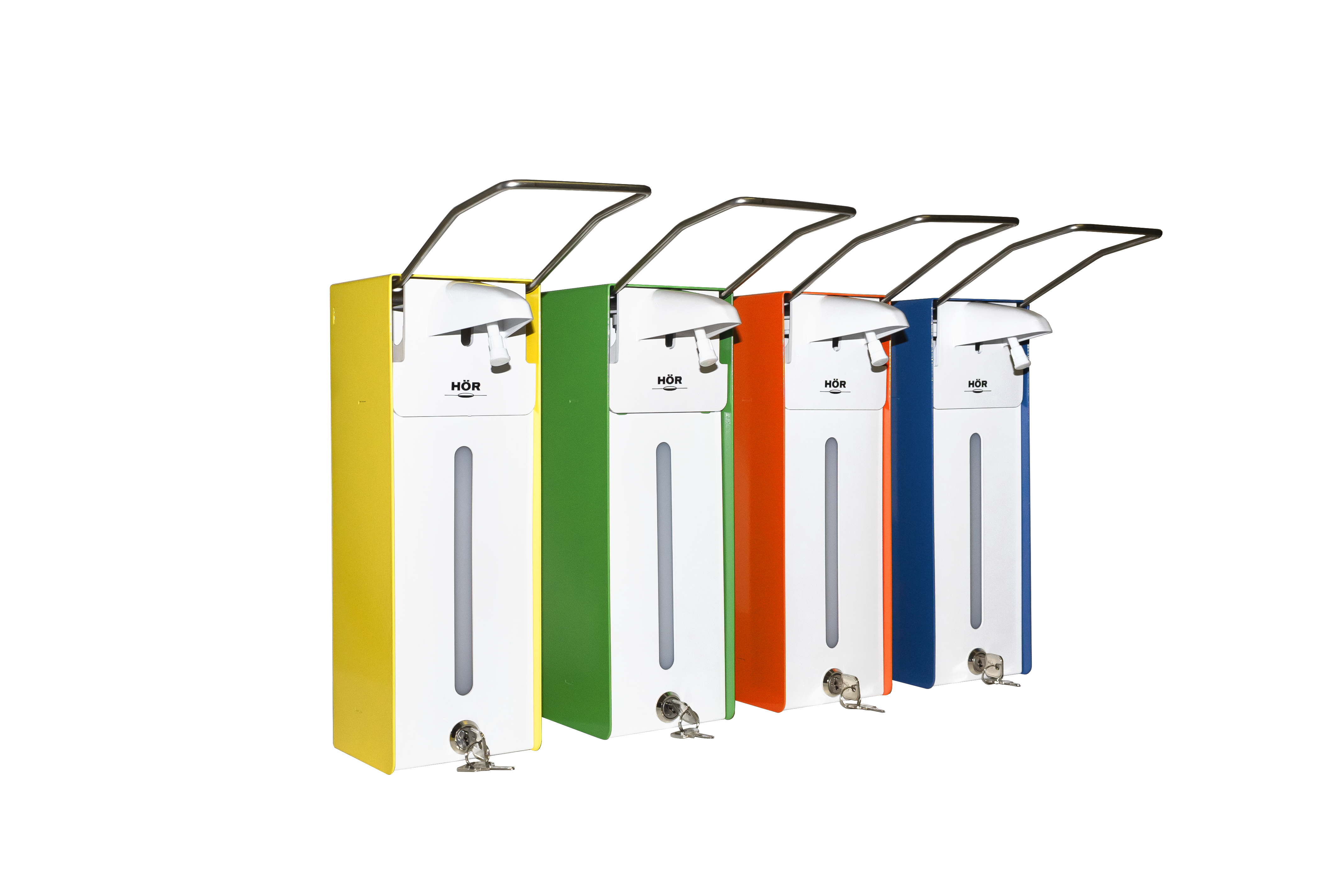 Локтевой дозатор металлический антивандальный HÖR-D-030A-01 (без замка)