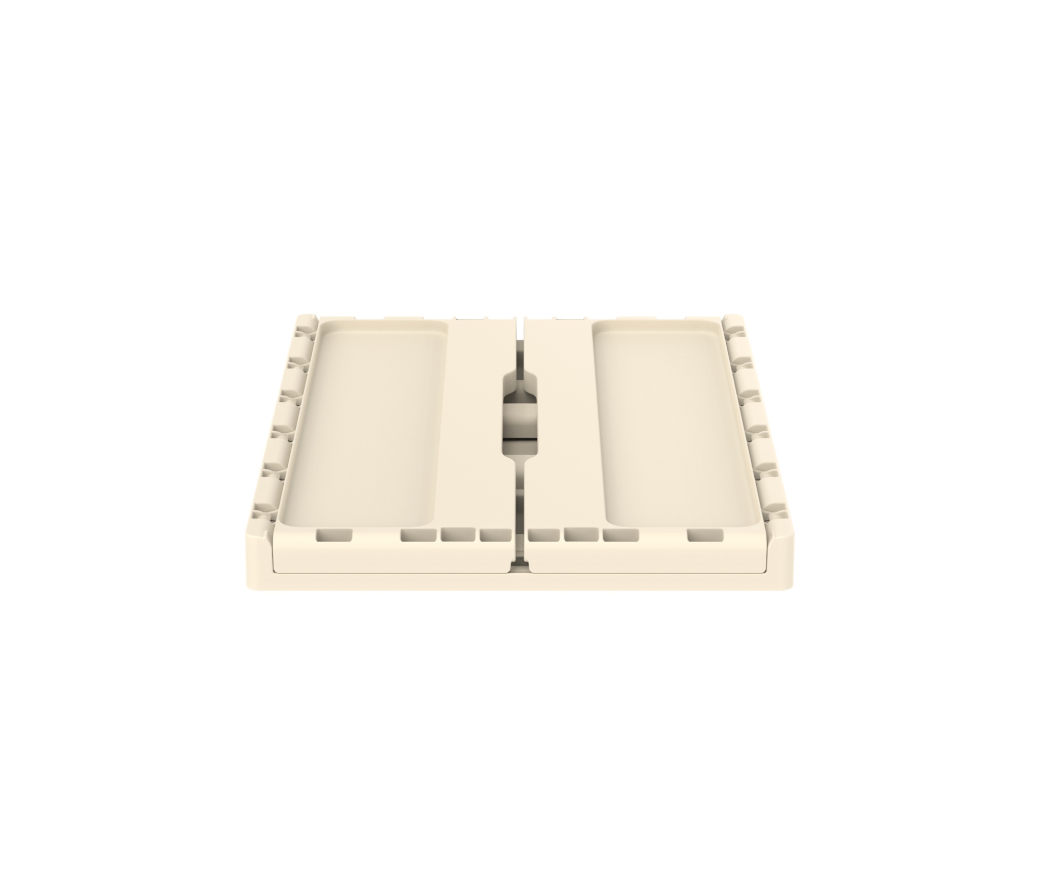 Ящик складной с кнопками-фиксаторами слоновая кость АП 484, комплект 14 штук