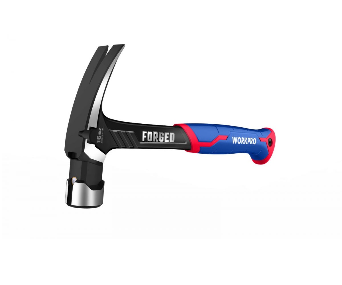 Молоток с металлической обрезиненной рукояткой 560г WORKPRO