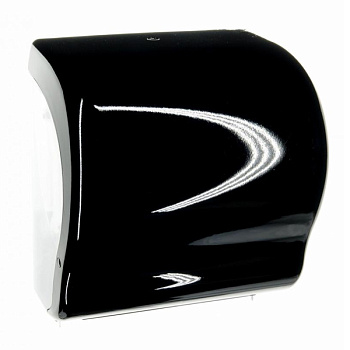 Автоматический диспенсер бумажных полотенец в рулонах MERIDA PIANO BLACK LINE Lux Cut CUC351