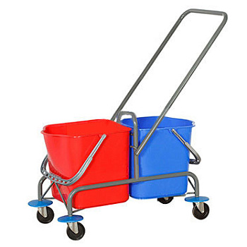 Двухведерная уборочная тележка без отжима 02.107