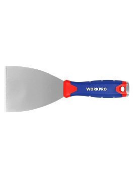 Шпатель жесткий 80 мм с резцом (нержавейка) WORKPRO