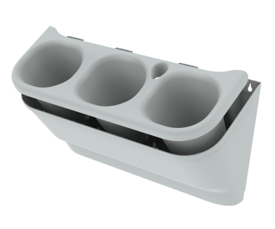 Фитомодуль с системой прикорневого полива 2л х3 (настенное кашпо) (59х25х27 см) (серый), комплект 9 шт