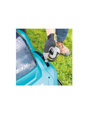 Газонокосилка аккумуляторная Makita DLM382PM2 LXT 36В/2х18В, ширина 38 см, травосборник 40л, 2 в 1, 2x4 Ач; без ЗУ