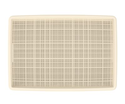 Плетёная корзина для хранения с крышкой «Лён» 35 л (568х400х203 мм) слоновая кость