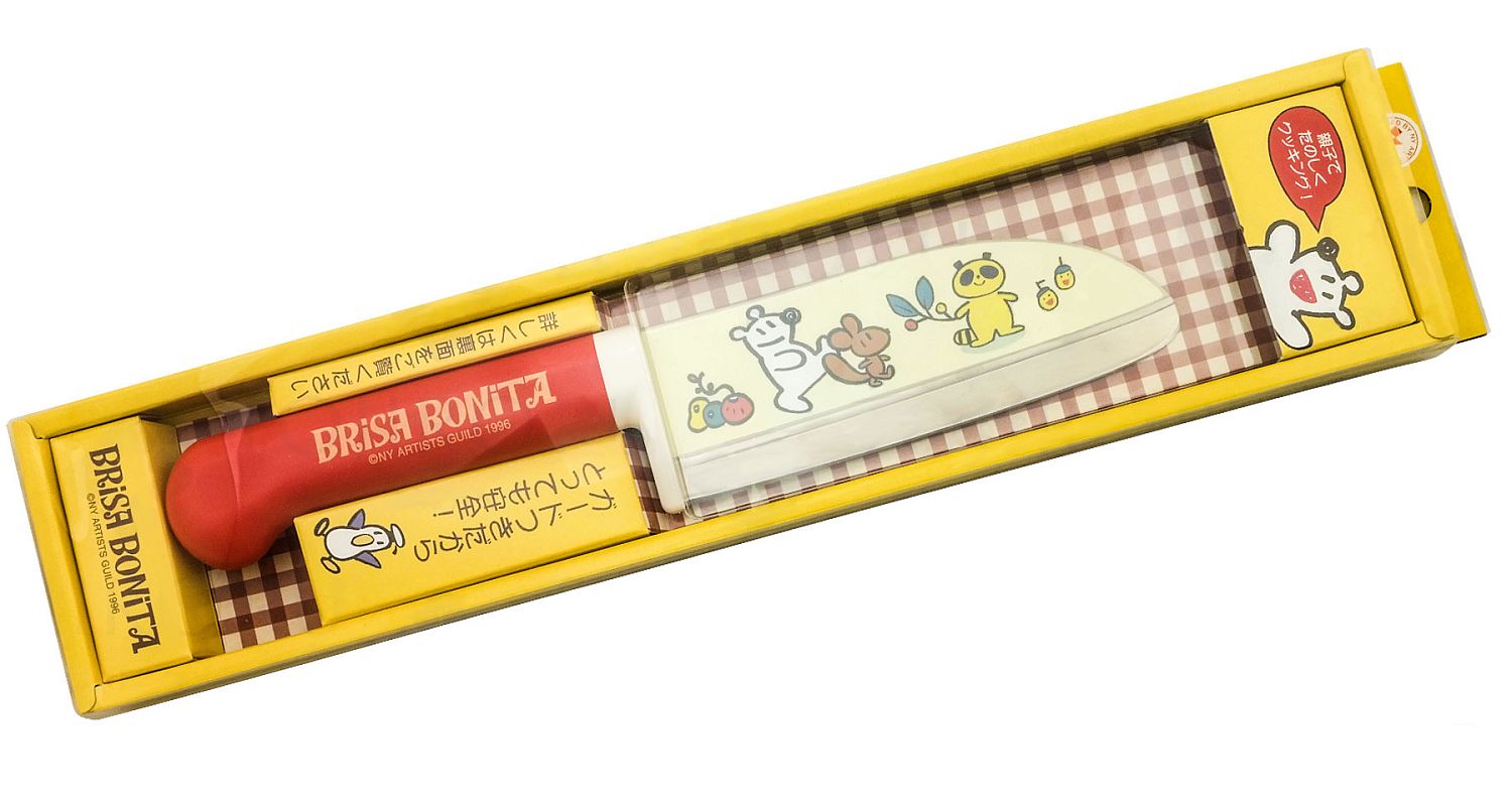 Нож детский овощной Tojiro Brisa Bonita 11,5 см красная рукоять