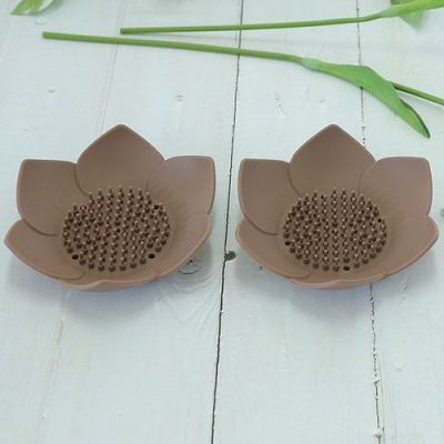 Силиконовая мыльница лотос KF Pastel