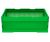 Ящик складной с перфорированными стенками и кнопками-фиксаторами АП 491 зеленый, комплект 7 штук Ящик складной с перфорированными стенками и кнопками-фиксаторами АП 491 зеленый, комплект 7 штук