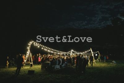 Уличная ретро гирлянда, витой черный провод, 50 лампочек, 1Вт