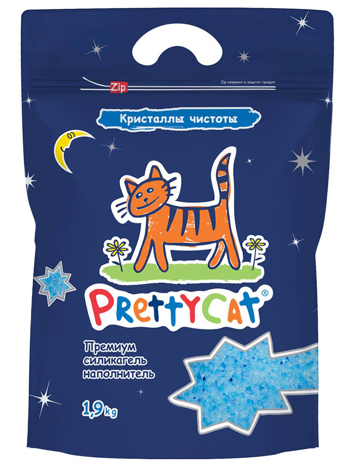 PrettyCat наполнитель силикагелевый кристаллы чистоты 1,9 кг