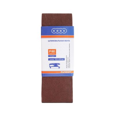 Лента абразивная EDGE by PATRIOT 100х610 мм, Р60, 3 шт в упаковке