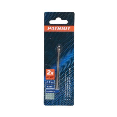 Сверло PATRIOT по керамике 4х65 мм, 1шт в блистере