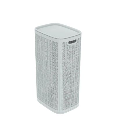 Плетёная корзина для белья сборная «Лён» 100 л (43х32.1х80 см) серый